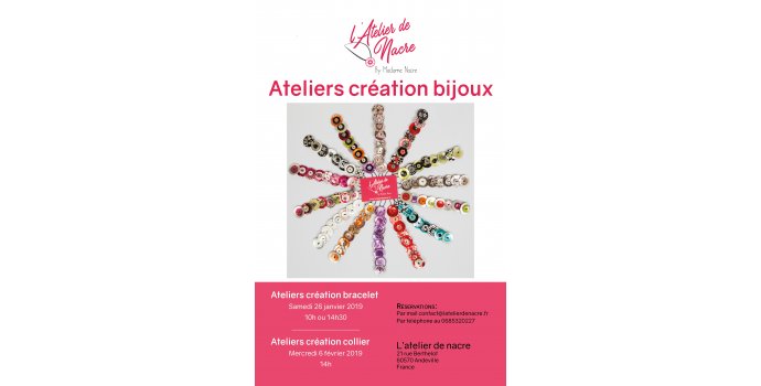 Deux nouveaux ateliers : bracelet et collier